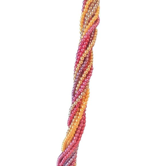 Unbranded Faux Pearl Multi-Strand Colorful Necklace Luxury Stylish Elegant - Picture 2 of 5